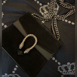 Black sabertooth purse